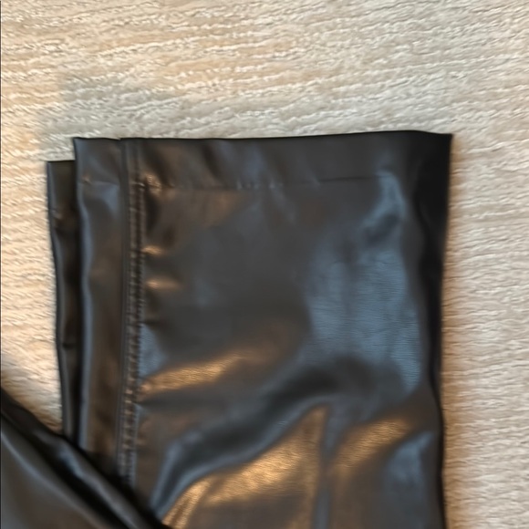 Abercrombie & Fitch Jet Black Leatherette Trousers - Picture 4 of 10